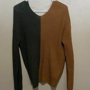 Green and Gold tie sweater!
